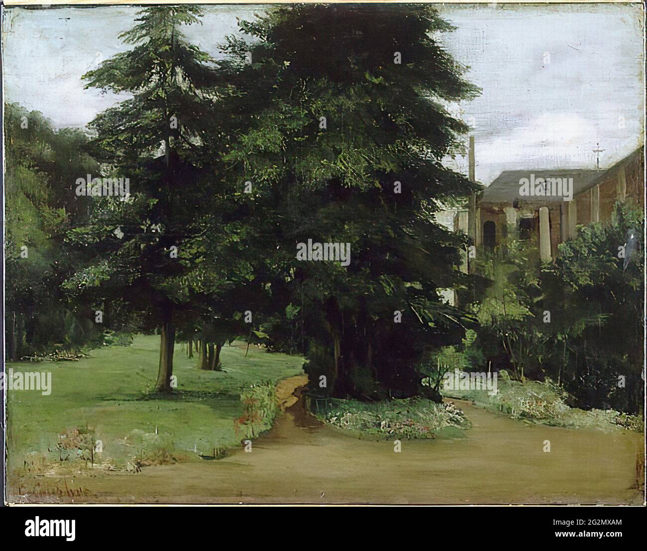 Gustave Courbet - Garden Loos Les Lille Abbacy 1851 Stockfoto