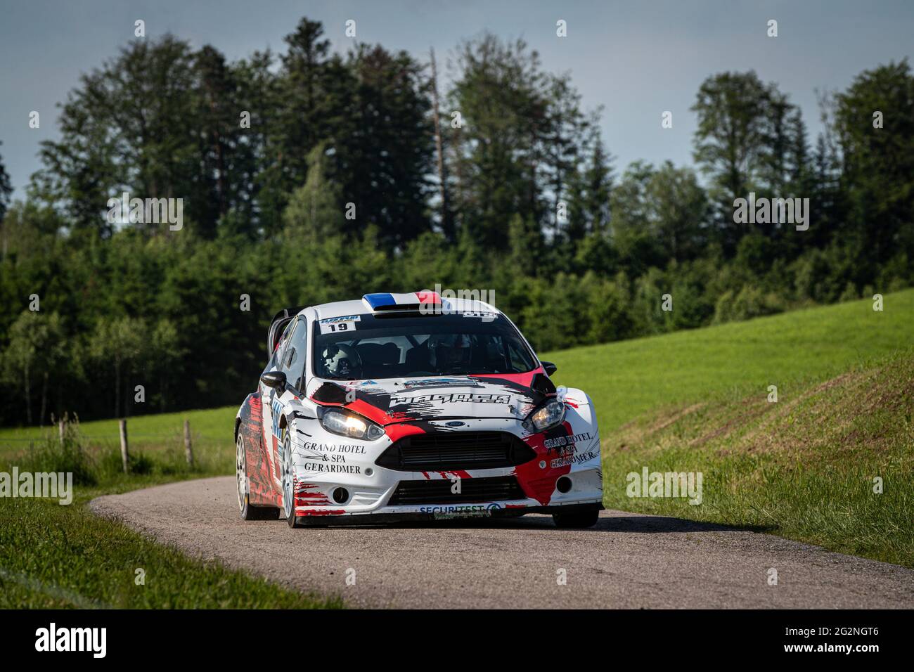 19 VAUTHIER Alain, NOLLET Stevie, Ford Fiesta WRC, Aktion während der Rallye Vosges Grand Est 2021, 2. Runde des Championnat de France des Rallye 2021, vom 10. Bis 12. Juni in Gerardmer, Frankreich - Foto Alexandre Guillaumot / DPPI Stockfoto