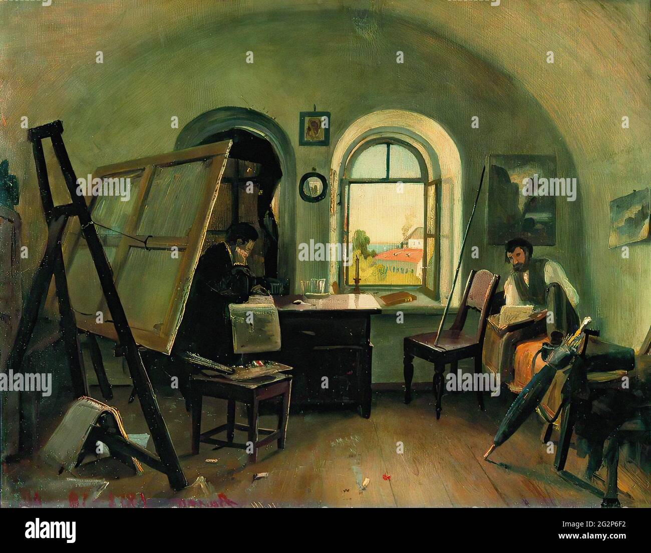 Ivan Chichkine - Ivan Shishkin Guinet Studio Island Valaam 1860 Stockfoto