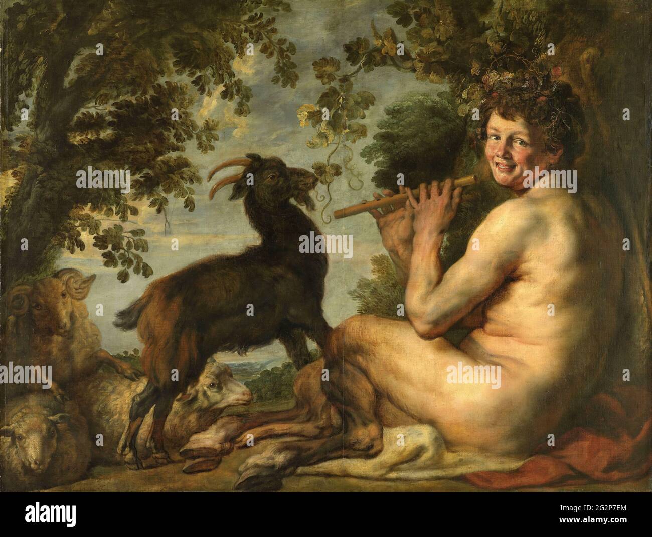 Jacob Jordaens - ein Satyr Stockfoto