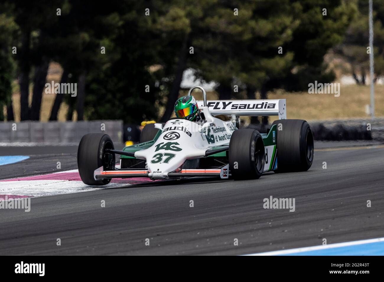 37 D'ANSEMBOURG Christophe (Bel), Williams FW07C - 3000cc 1981 Action während des Grand Prix de France Historique 2021, vom 11. Bis 13. Juni 2021 auf dem Circuit Paul Ricard, in Le Castellet, Frankreich - Foto Marc de Mattia / DPPI Stockfoto