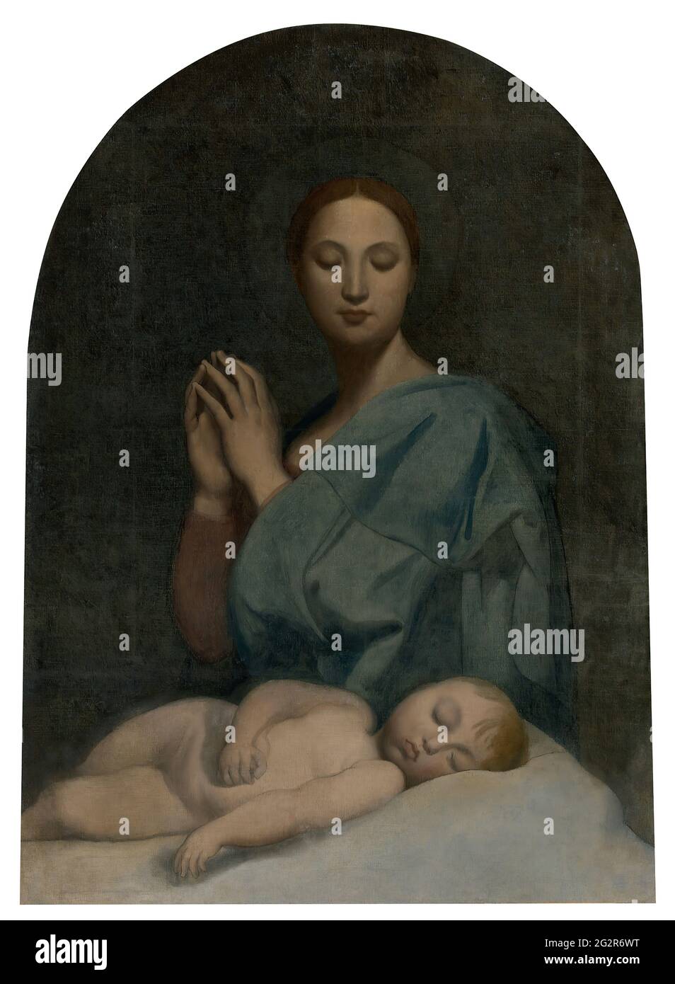Jean-Auguste-Dominique Ingres - die Jungfrau mit dem schlafenden Jesuskind Stockfoto