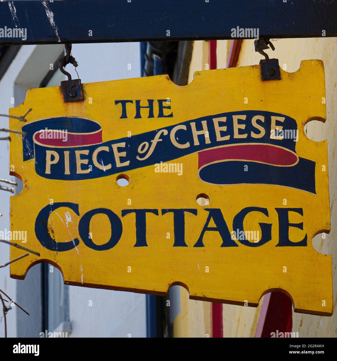 Das Stück Cheese Cottage, ein historisches Cottage in Hastings, Sussex, behauptete, Englands einziges dreieckiges Haus zu sein Stockfoto