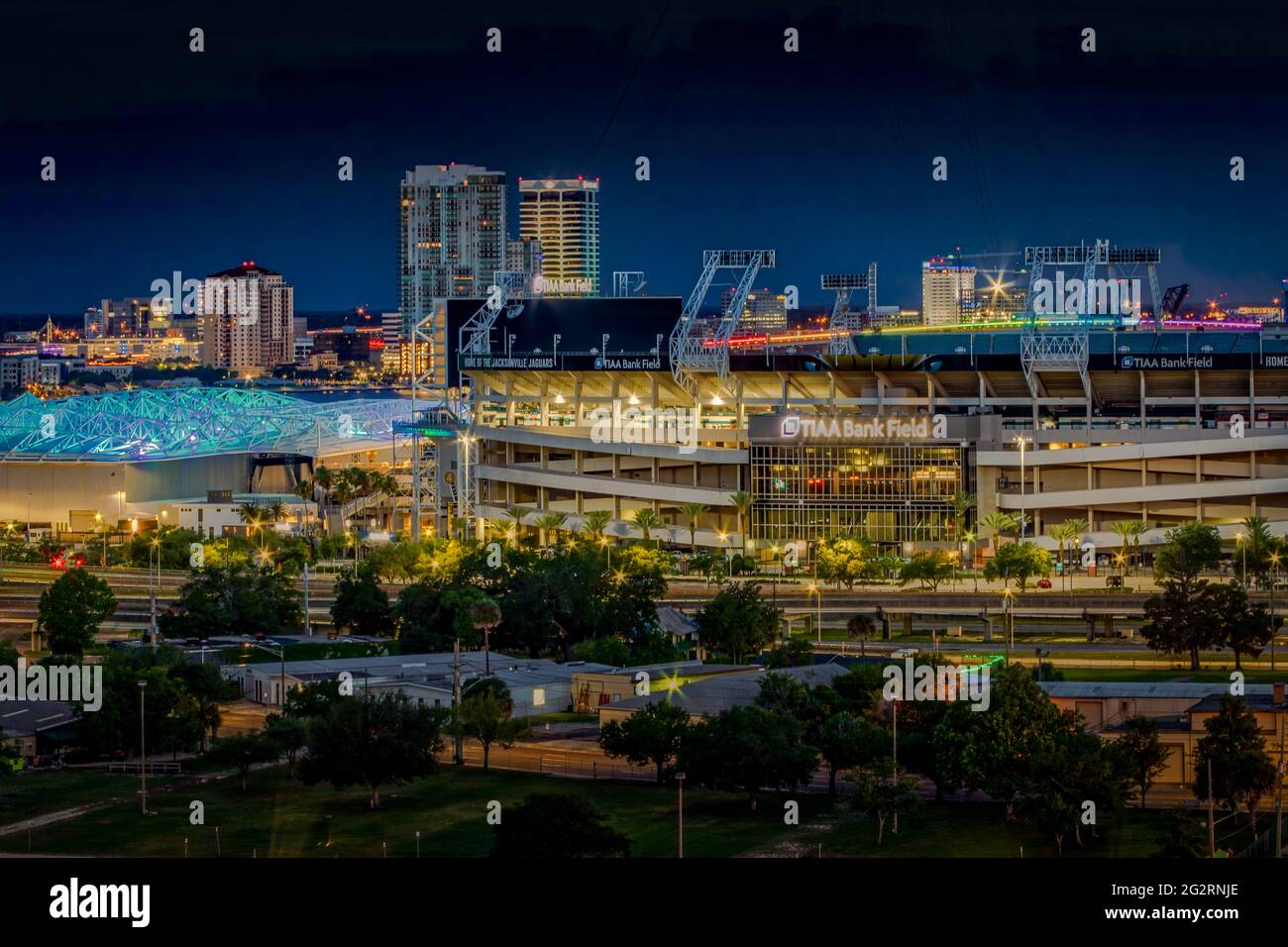 Skyline von Jacksonville Stockfoto