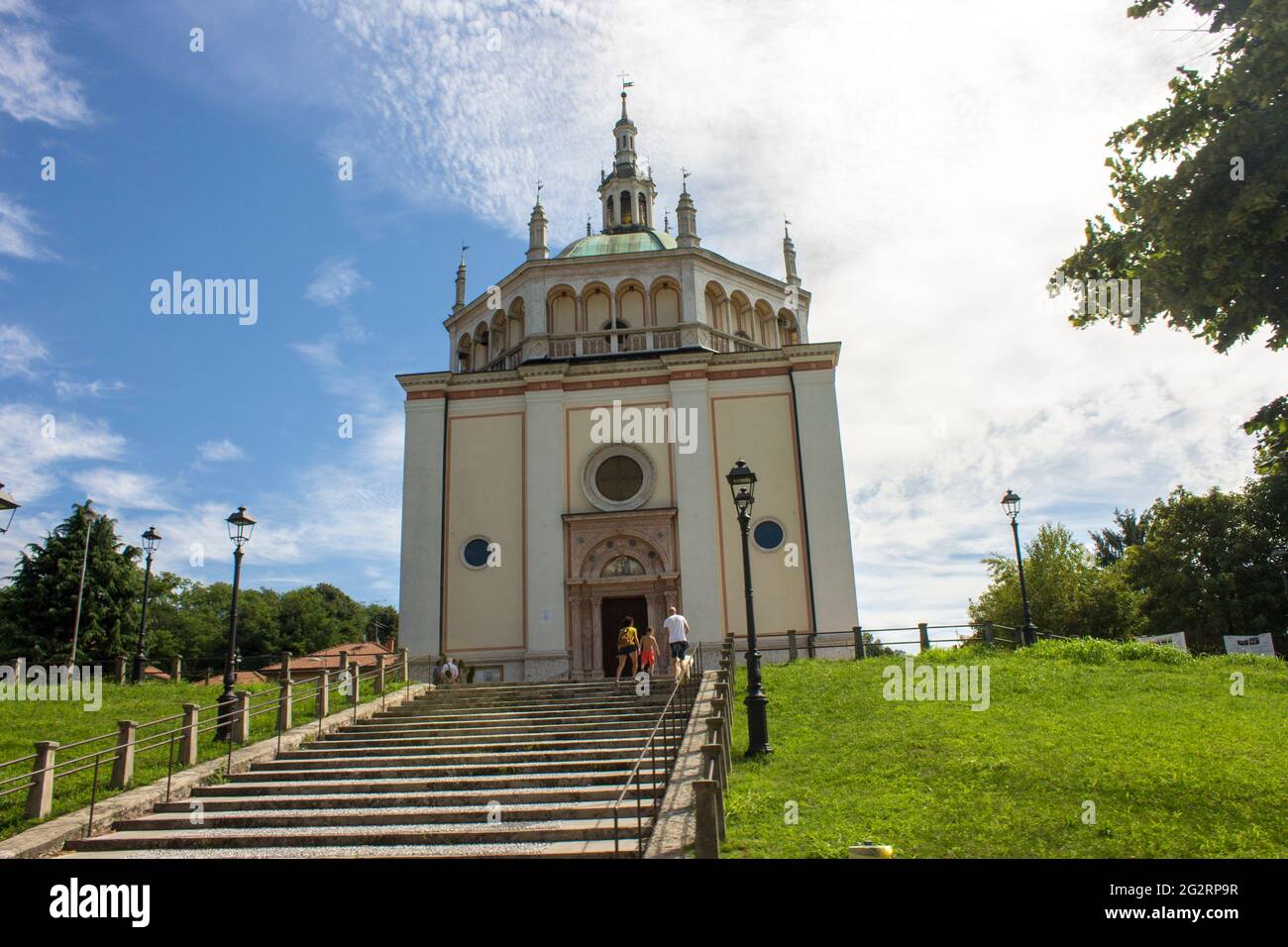 Crespi d'Adda, eine historische Siedlung in der Lombardei, Italien, ein großartiges Beispiel für die Firmenstädte des 19. Jahrhunderts in Europa. Weltkulturerbe Stockfoto