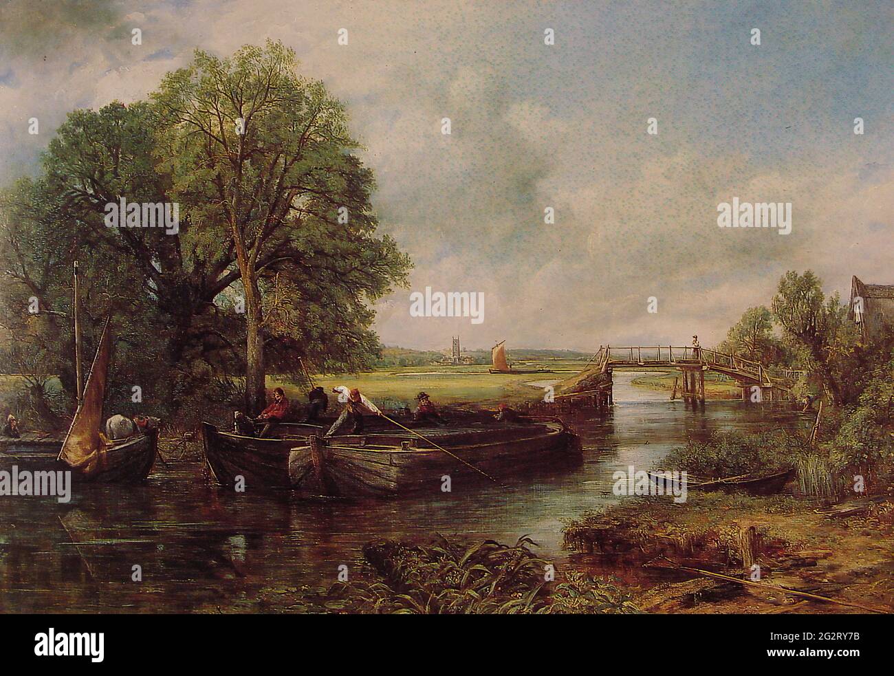 John Constable - Blick Stour in der Nähe Dedham 1822 Stockfoto