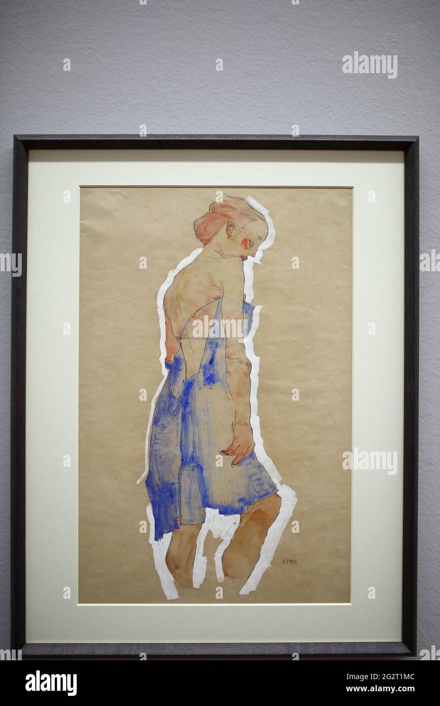 Egon Schiele 1911 (12. Juni 1890 – 31. Oktober 1918) Kunstwerke, Gemälde Stockfoto