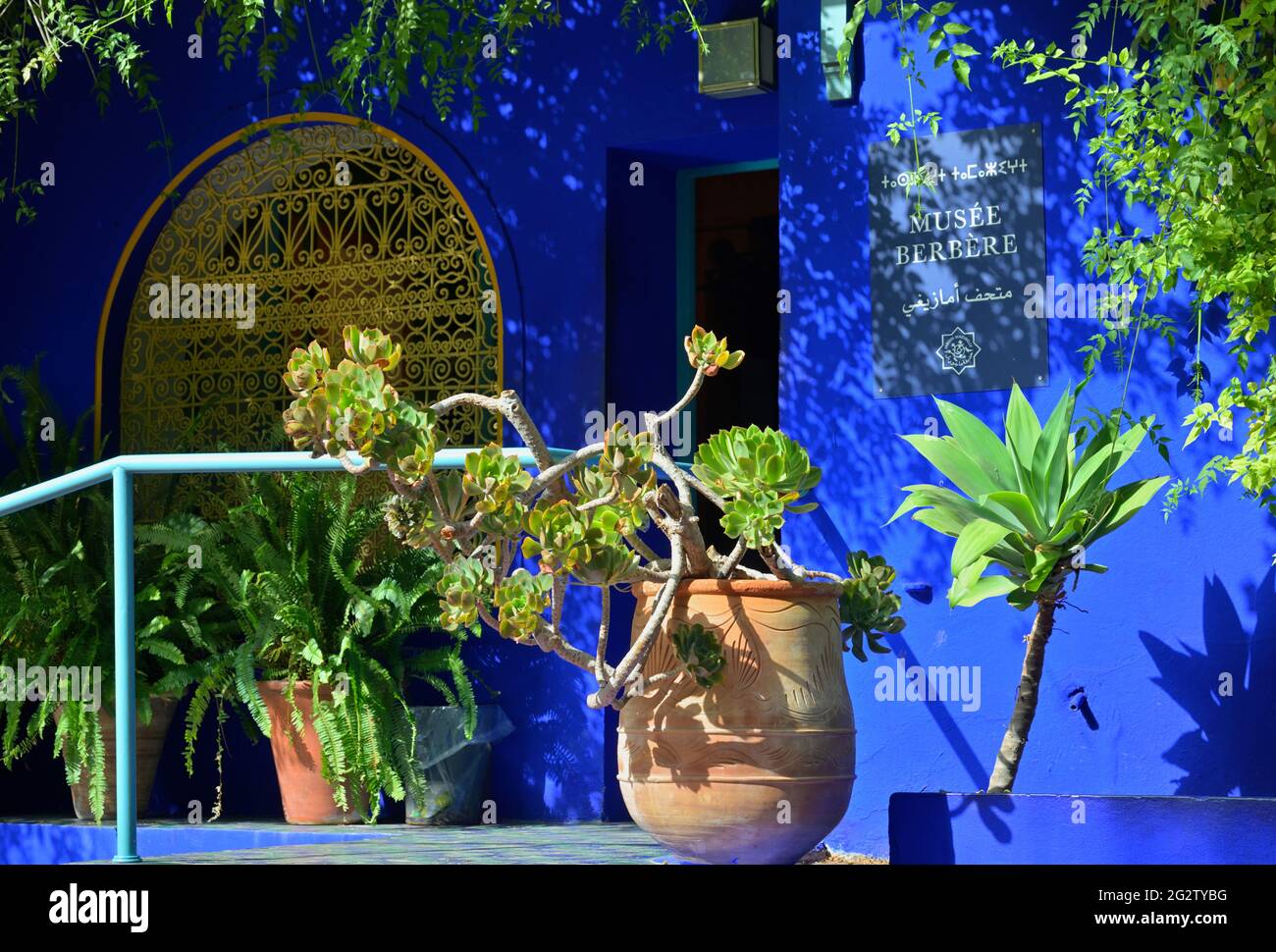 Das YSL-Museum und der Majorelle-Garten in Marrakesch, Marokko MA Stockfoto