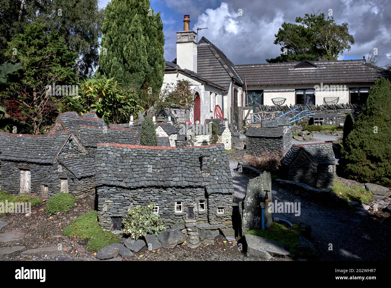 Model Village, Flookburgh, Cumbria, Lake District England, Großbritannien Stockfoto