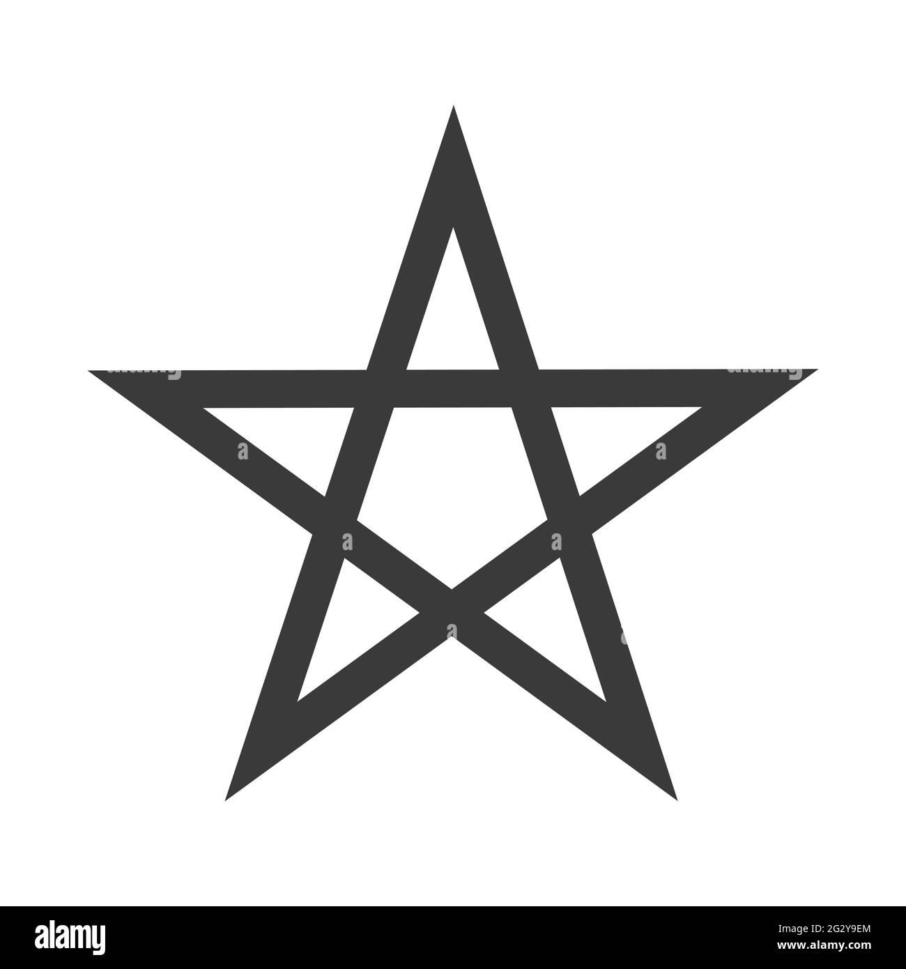 Esoterisches Symbol. Mystisches und magisches Design mit Pentagramm Stock Vektor
