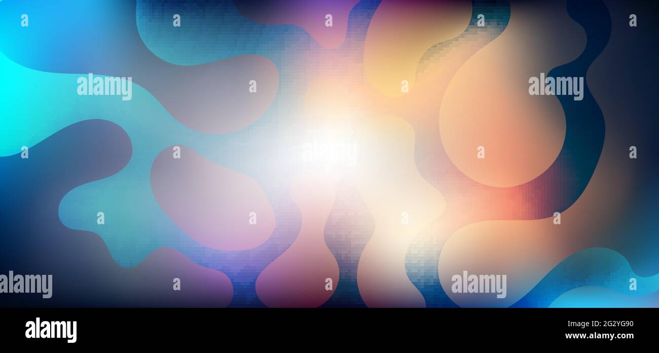 Abstrakter, lebhafter, verwackelte Hintergrund mit organischer Form. Vektorgrafik Stock Vektor