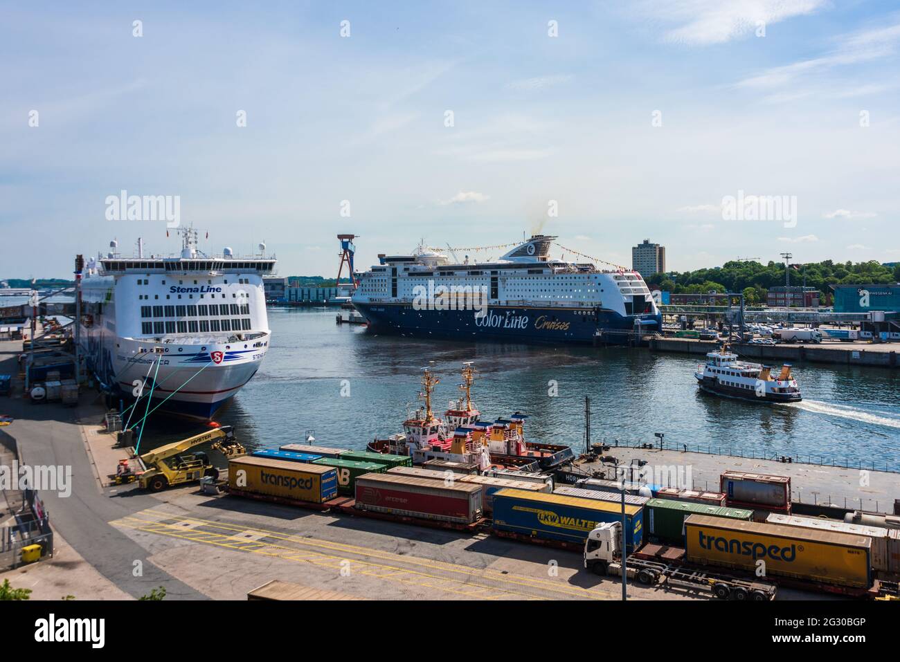 Kiel, 10. Juni 2021, Hafen Kiel, die Fähre Color Magic hat das erste Mal seit Januar 2021 wieder in Kiel festgemacht. Mit an Bord sind ca. 1000 Pass Stockfoto