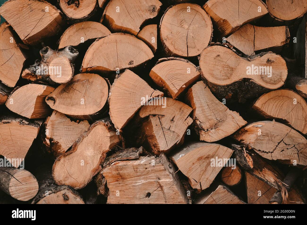 Viele Holz im Hof Tapete und Hintergrund für Text Stockfoto