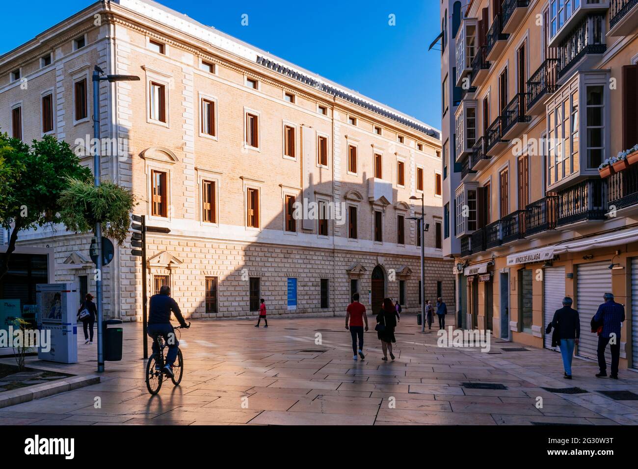 Der Palacio de la Aduana, Zollpalast, ist ein Gebäude in Málaga, derzeit Sitz des Museo de Málaga, Museum von Malaga. Malaga, Andaluc Stockfoto