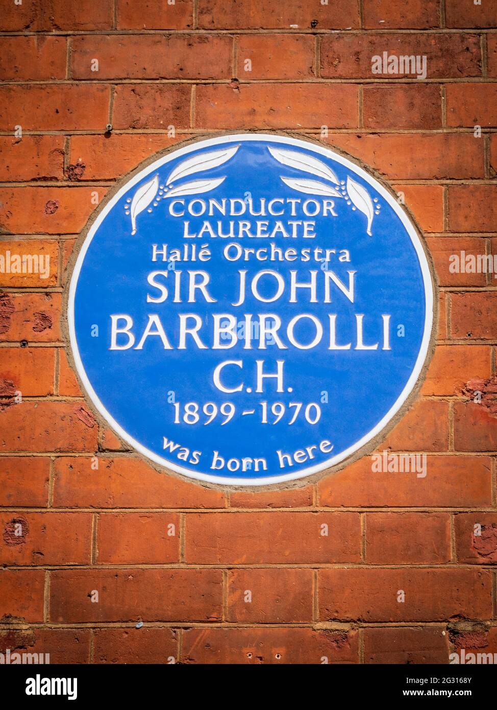Sir John Barbirolli Blaue Plakette Southampton Row London - Dirigent Laureate Hallé Orchestra Sir John Barbirolli C.H. 1899-1970 wurde hier geboren. Stockfoto