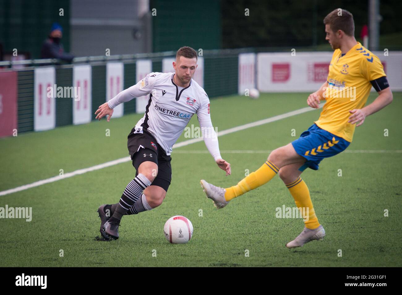 Pontypridd, Wales 12. Dezember 2020. Nathaniel MG Cup Runde eins zwischen Pontypridd Town und Cwmbran Celtic. Stockfoto