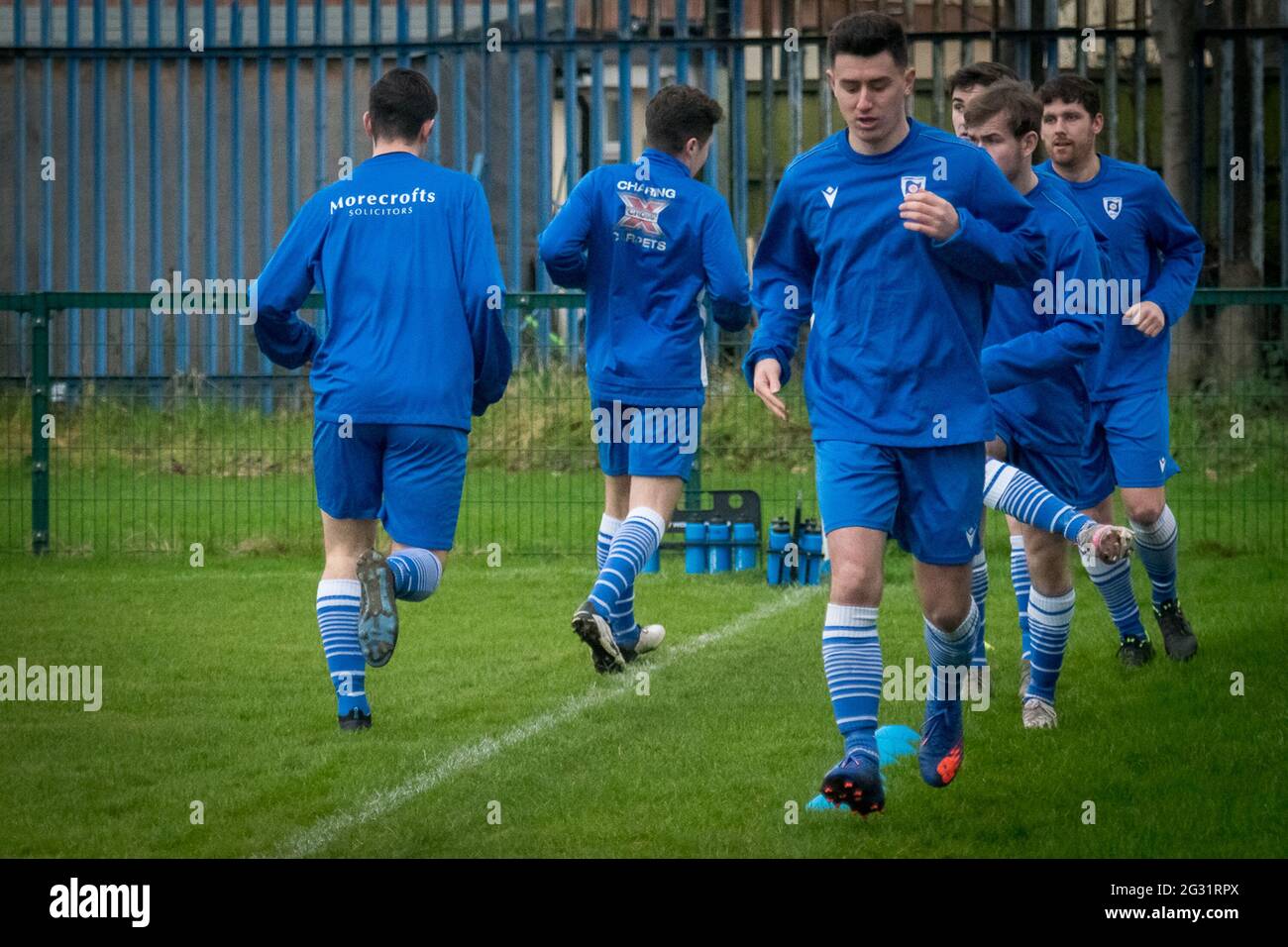 Birkenhead, England 19. Dezember 2020. North West Counties League First Division South Spiel zwischen Cammell Laird 1907 und New Mills. Stockfoto