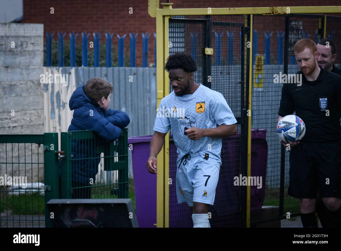 Birkenhead, England 19. Dezember 2020. North West Counties League First Division South Spiel zwischen Cammell Laird 1907 und New Mills. Stockfoto