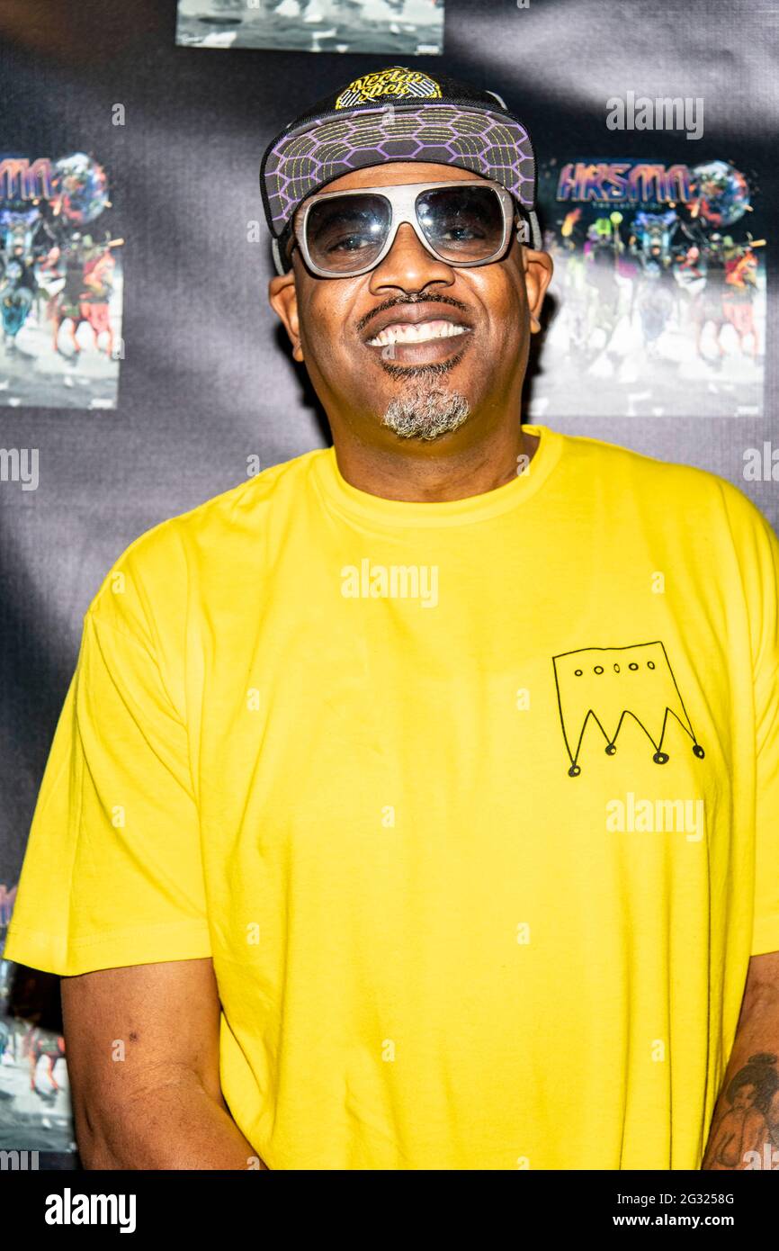 Gerald 'Slink' Johnson nimmt am 12. Juni 2021 an der offiziellen Listening Party für HRSMN 'The Last Ride' in den Grid Studios, Los Angeles, CA Teil Stockfoto