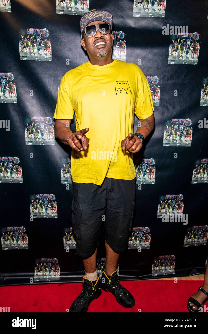 Gerald 'Slink' Johnson nimmt am 12. Juni 2021 an der offiziellen Listening Party für HRSMN 'The Last Ride' in den Grid Studios, Los Angeles, CA Teil Stockfoto