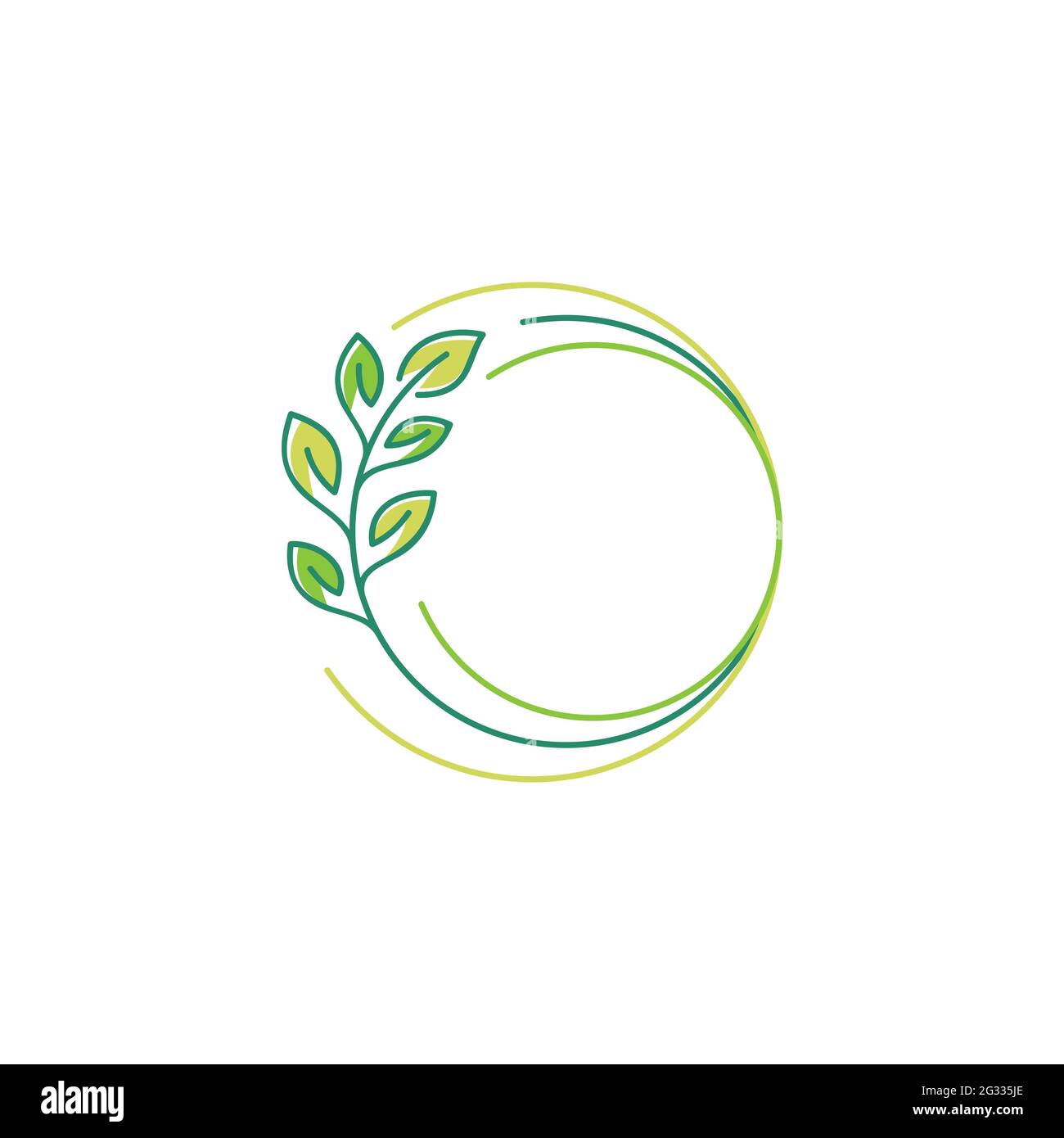 Kreis Blätter Pflanze Natur Ökologie Logo Symbol, Kreis Baum Ökologie Logo Symbol Vektor-Design Stock Vektor