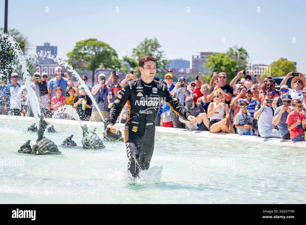 Detroit, Michigan, USA. Juni 2021. PATO OWARD (5) aus Monterey, Mexiko, gewinnt den Chevrolet Detroit Grand Prix auf der Belle Isle in Detroit, Michigan. Kredit: Brian Spurlock Grindstone Medien/ASP/ZUMA Wire/Alamy Live Nachrichten Stockfoto