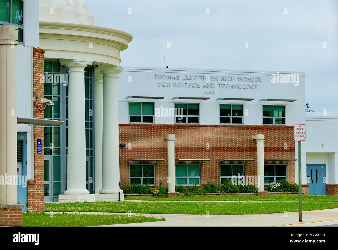 Die Thomas Jefferson High School for Science and Technology ist die öffentliche Hochschule in den Vereinigten Staaten mit Platz 1 #in Fairfax County, Virginia. Stockfoto