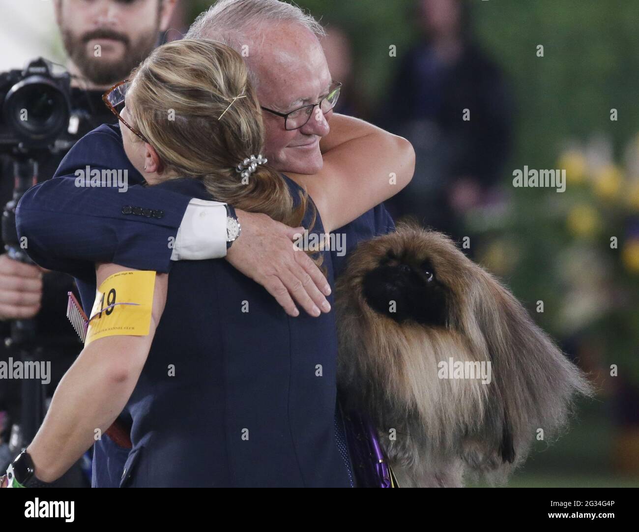 Tarrytown, Usa. Juni 2021. Die Pekingese gewinnt die Best in Show auf der 145. Westminster Kennel Club Dog Show im Lyndhurst Estate in Tarrytown, New York, am Sonntag, den 13. Juni 2021. Dieses Jahr wurde die Westminster Dog Show wegen COVID-19 verschoben und der Wettbewerb wird im nächsten Jahr wieder zum Madison Square Garden zurückkehren. Foto von John Angelillo/UPI Credit: UPI/Alamy Live News Stockfoto