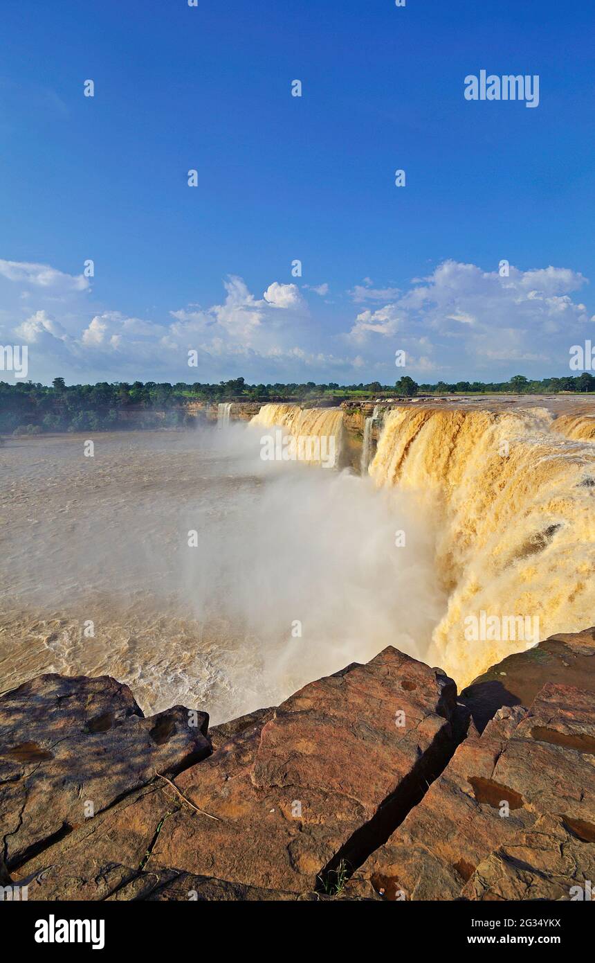 Chitrakote Wasserfälle, Chattishgarh, Indien Stockfoto