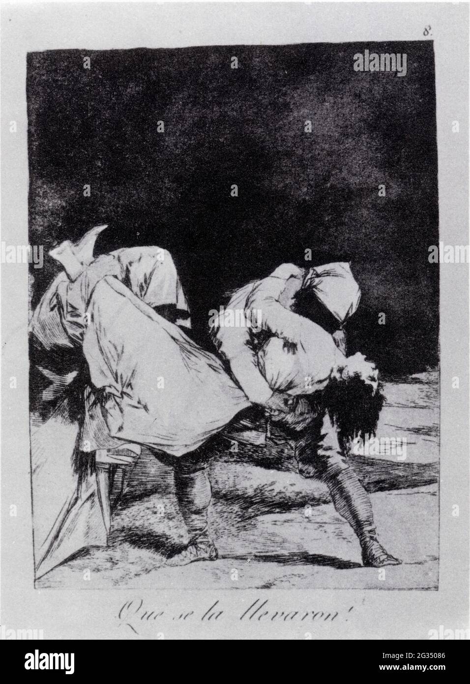 Francisco Goya. Que se la llevaron! Planche Nr. 8 des Caprices. Eau-forte et aquatinte Stockfoto