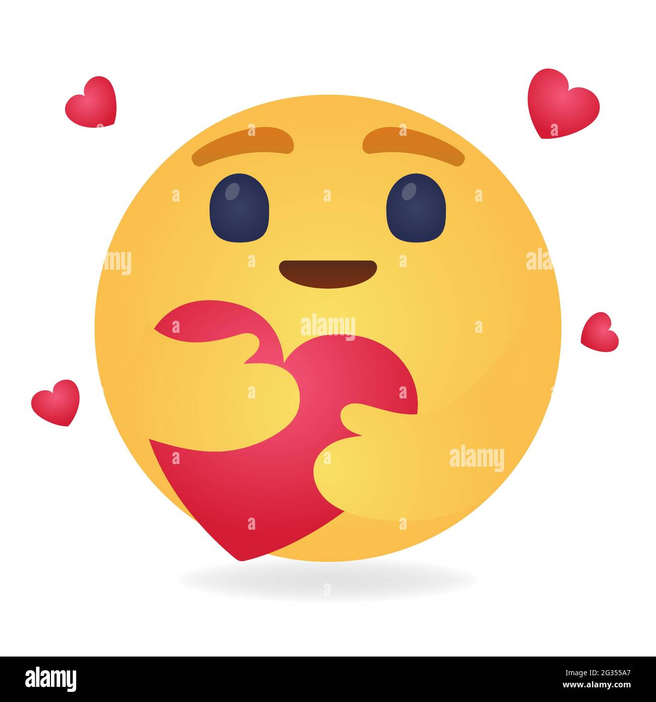 Vektor-Emoticon mit Herzen. Design für den Einsatz im Chat, E-Mail, Massage und Kommentar Stock Vektor
