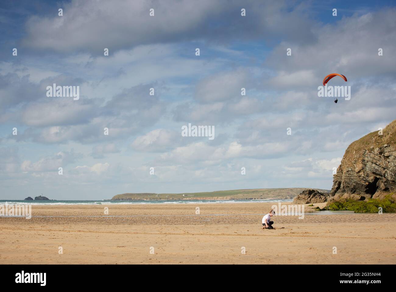 Cornish Touristenziel Hayle, in St. Ives Bay, Cornwall, England, Hayle Beach Stockfoto