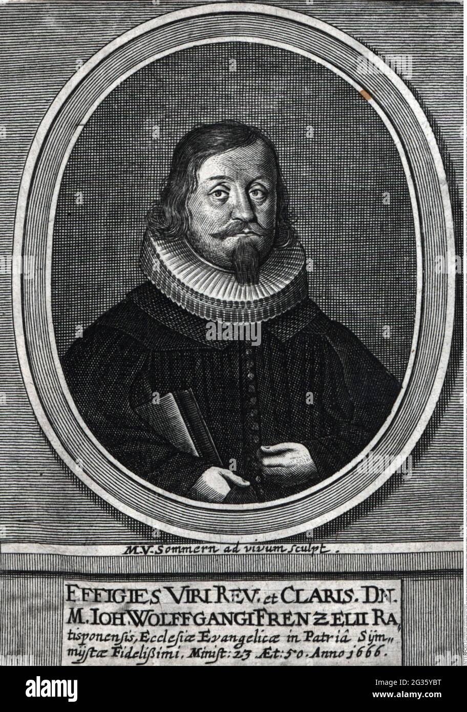 Frenzel, Johann Wolfgang, 1615 - 1678, deutscher Geistlicher, Oberst der evangelischen Kirche in Regensburg, KÜNSTLER-S-COPYRIGHT MUSS NICHT GEKLUNGEN WERDEN Stockfoto