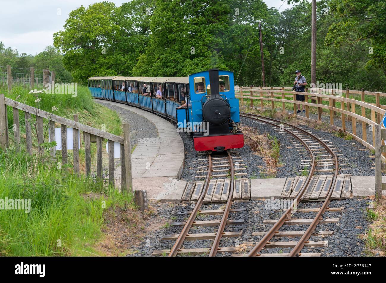 Heatherslaw Light Railway, Northumberland, Großbritannien Stockfoto