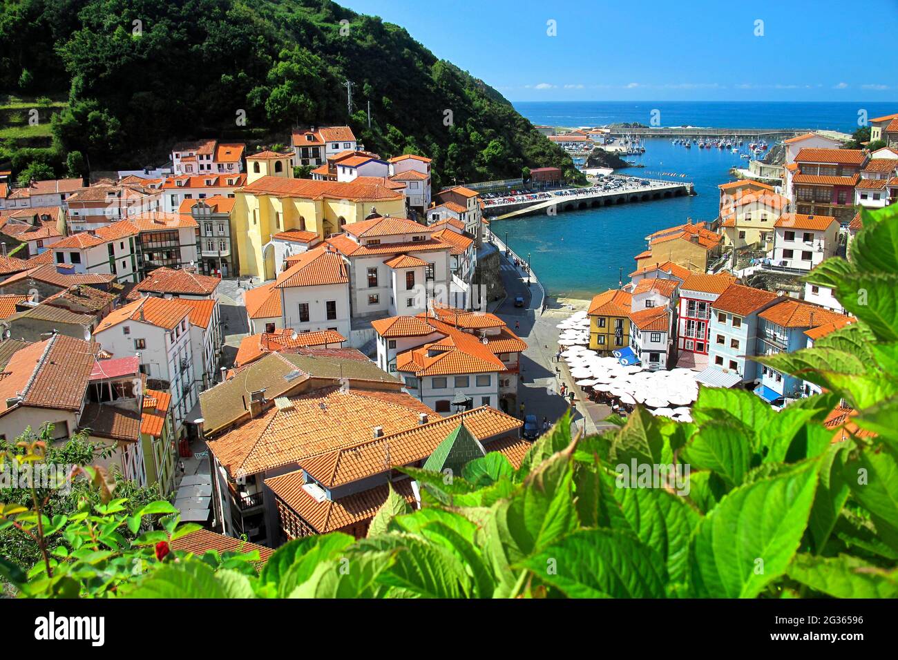 Cudillero Fishing Town, Cudillero, Asturien, Spanien, Europa Stockfoto