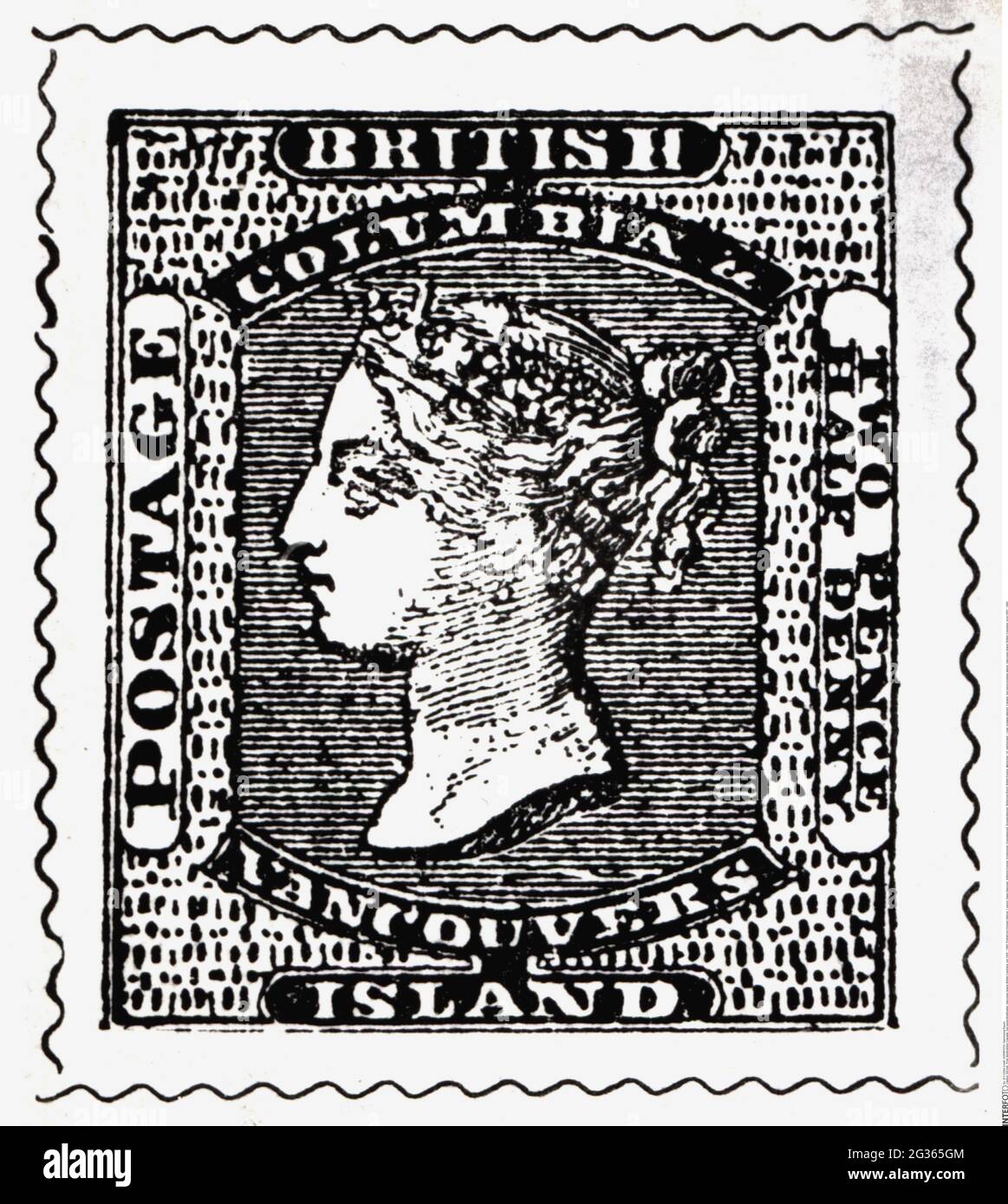 Post, Briefmarken, Kanada, 1-Cent-Briefmarke, Vancouver Island, British Columbia, ZUSÄTZLICHE-RIGHTS-CLEARANCE-INFO-NOT-AVAILABLE Stockfoto