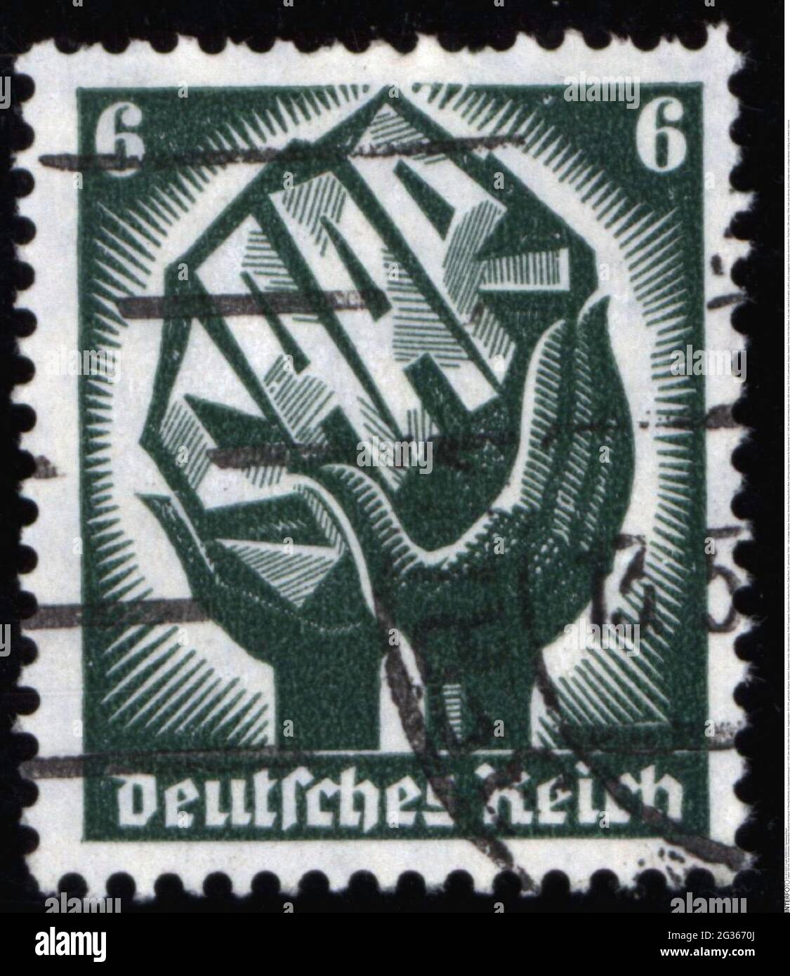 Post, Briefmarken, Deutschland, Deutsche Reichspost, 6 Pfennig