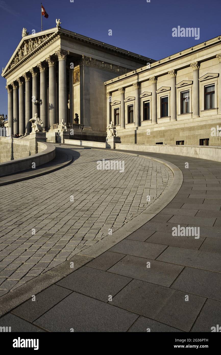 Das österreichische Parlamentsgebäude, Österreich, Wien Stockfoto