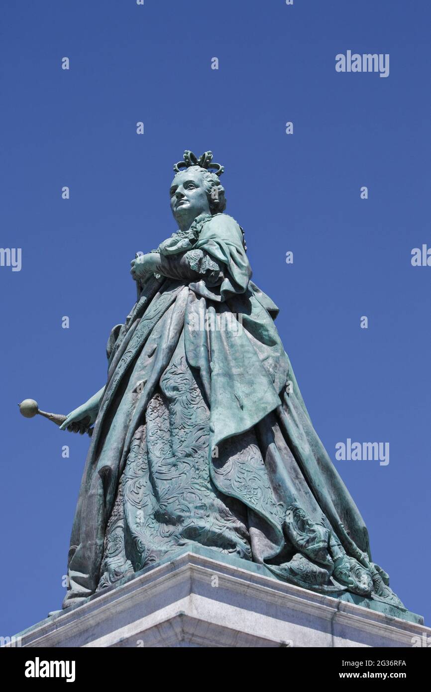 Statue von Maria Theresia , Österreich, Kärnten, Klagenfurt Stockfoto