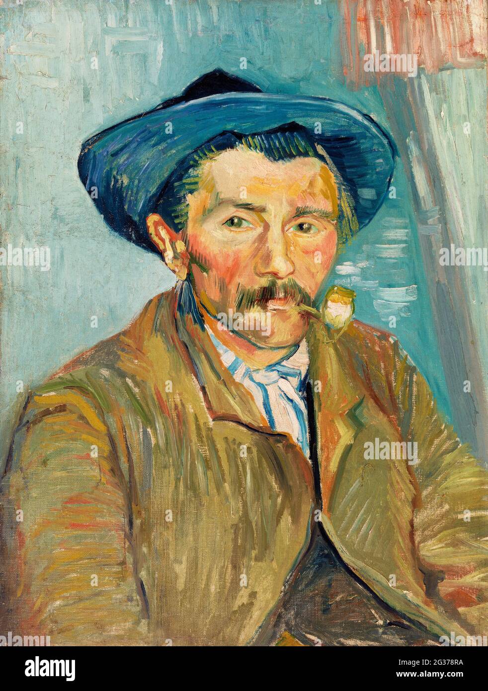 The Smoker (Le Fumeur) (1888) von Vincent Van Gogh. Stockfoto