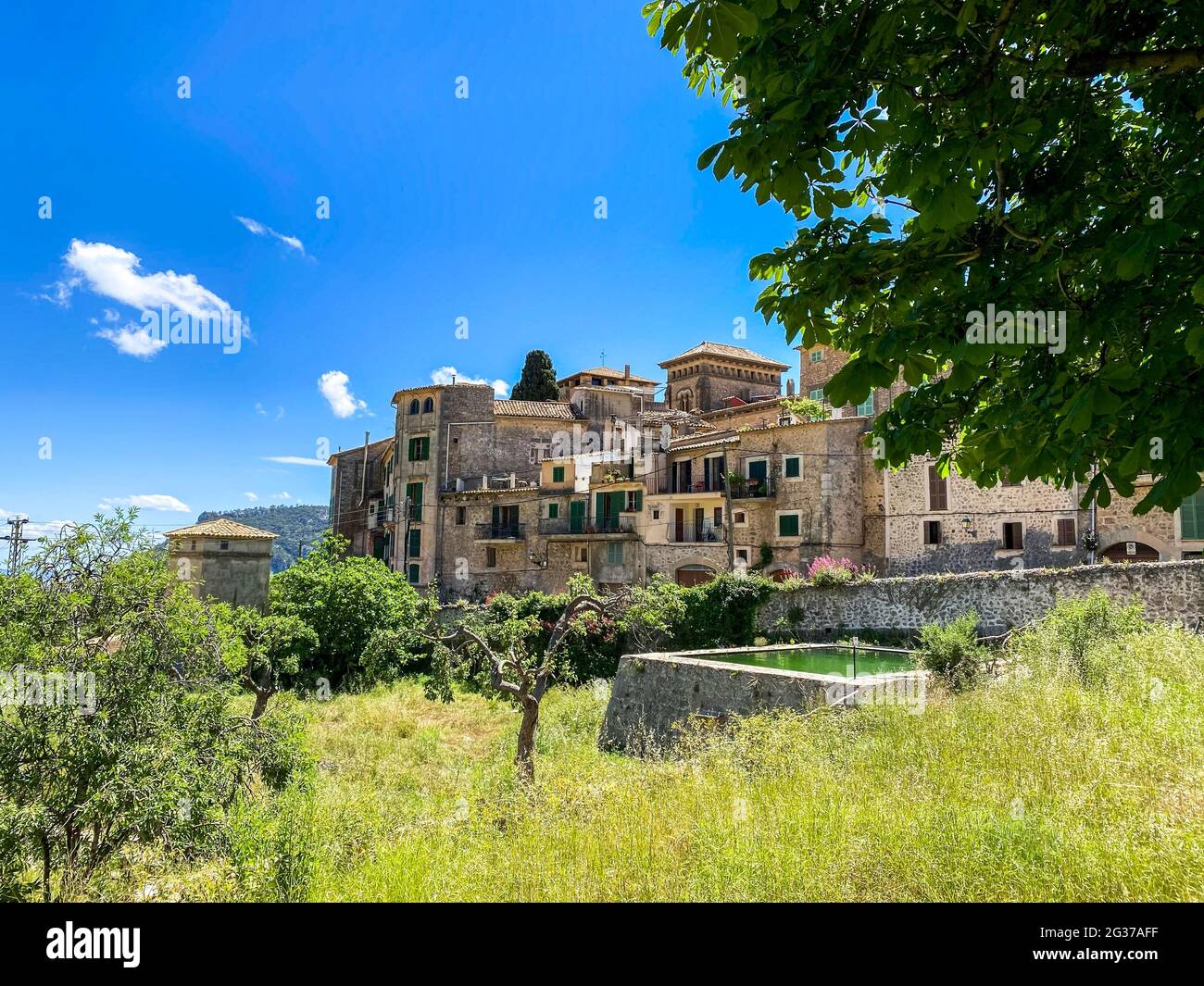 Altstadt Von Valldemossa, Valldemossa, Mallorca, Balearen, Spanien Stockfoto