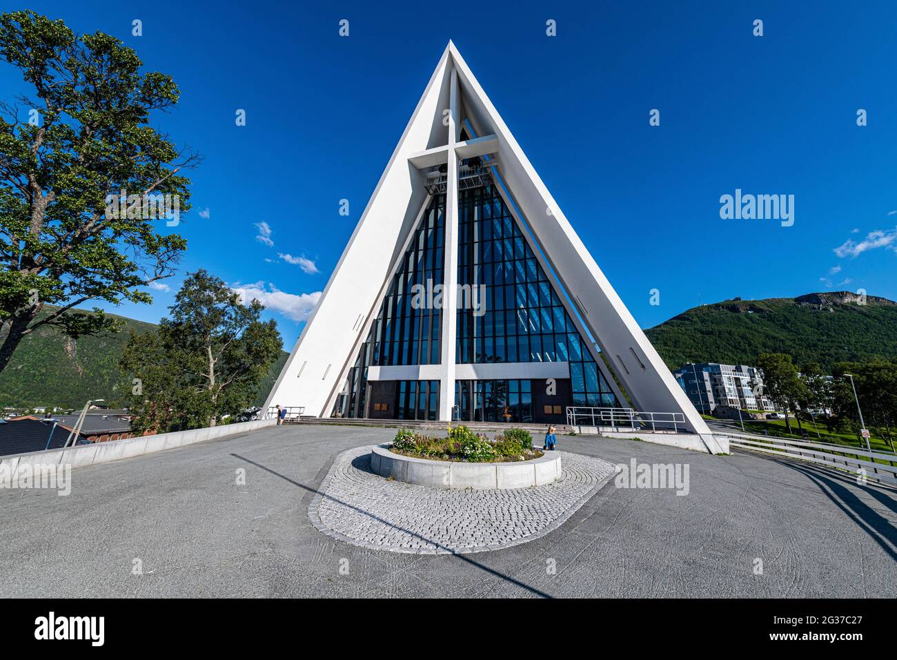 Arktische Kathedrale, Tromso, Norwegen Stockfoto