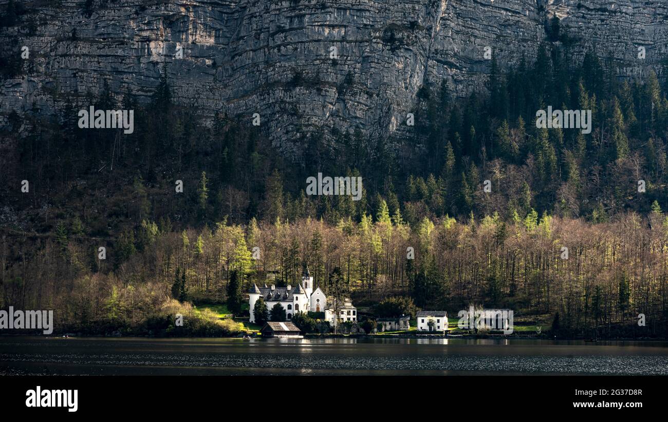 Grub Schloss am Hallstätter See, Salzkammergut, Oberösterreich, Österreich Stockfoto