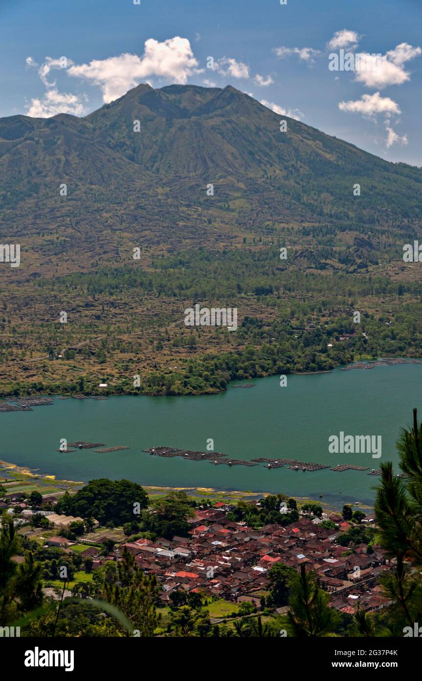 Danau Batur, Bali, Indonesien. Stockfoto