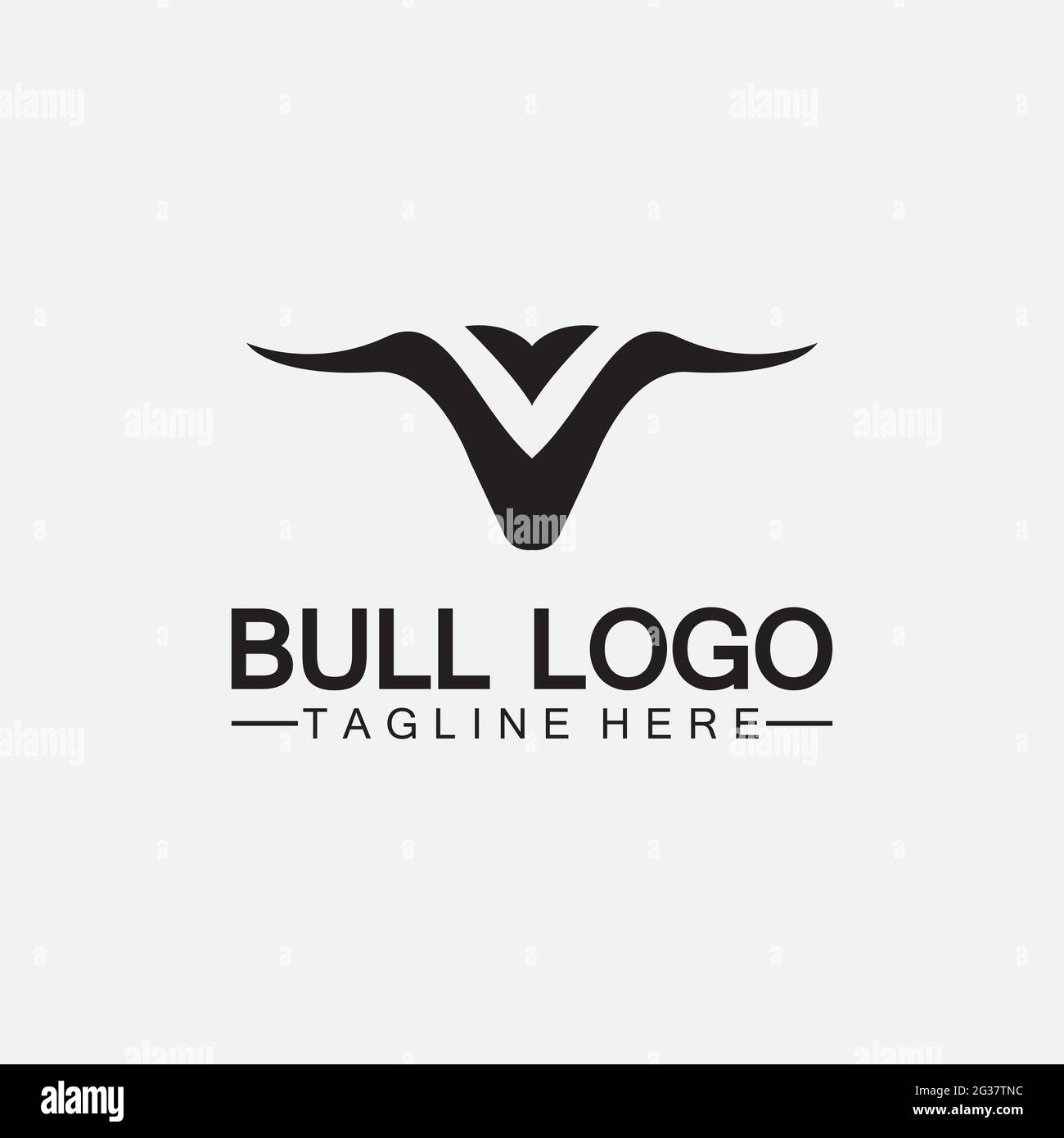 Bull-Logo und Symbole Vektor Vorlage Symbole App Stock Vektor