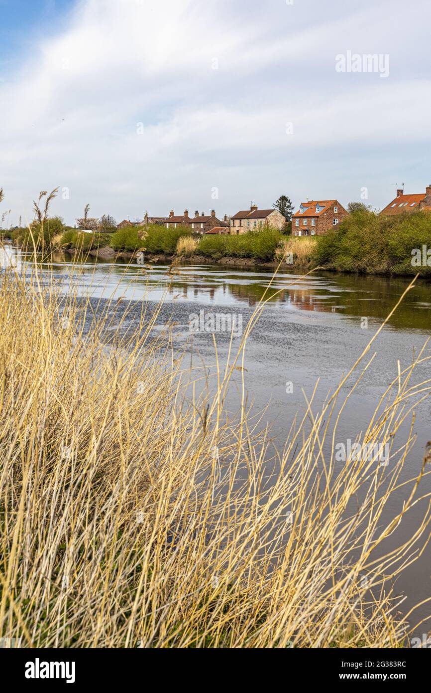 Das Dorf Wildsworth am Fluss Trent, North Lincolnshire, Großbritannien Stockfoto