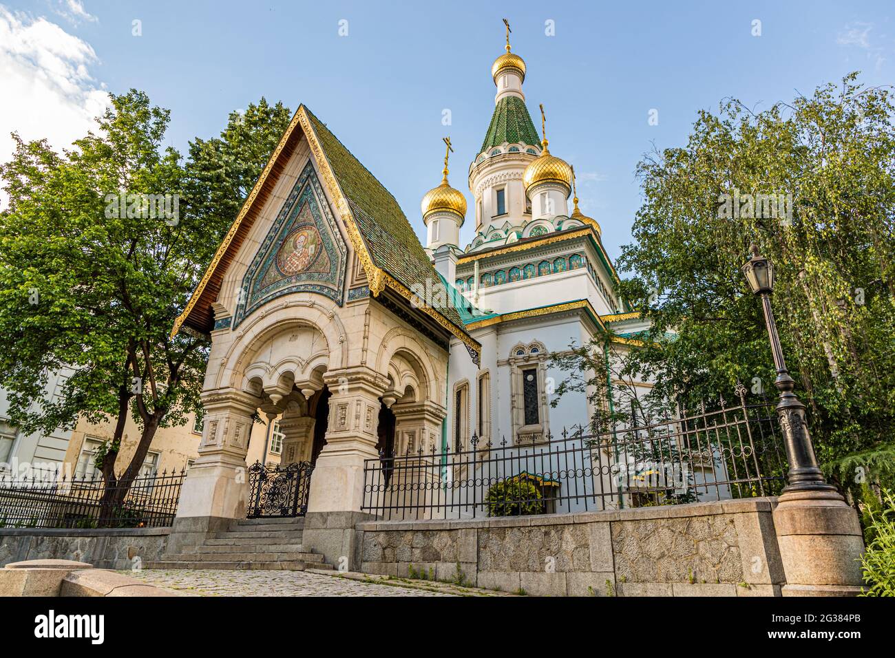 Russische Kirche 'Sveti Nikolay Mirlikiiski' in Sofia, Bulgarien Stockfoto