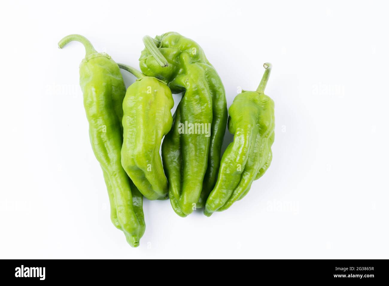 Der Paprika, auch als Paprika, Pfeffer oder Paprika bekannt, ist die Frucht von Pflanzen der Grossum-Gruppe der Art Capsicum annuum. Stockfoto