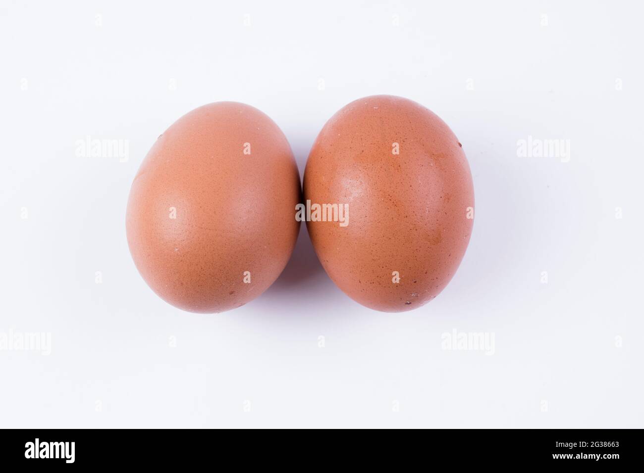 Hühnereier. Die Eier von Vögeln sind eine gängige Nahrung in der Ernährung von Menschen. Sie werden durch eine Schale geschützt und sind reich an Proteinen, vor allem Albumin, die Stockfoto