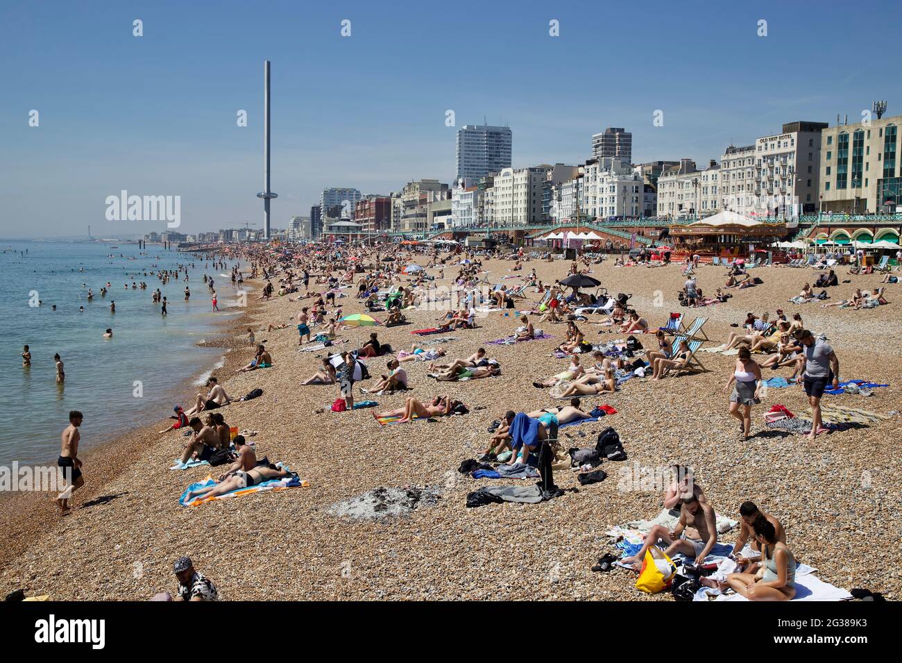 Hitzewelle in Brighton Stockfoto